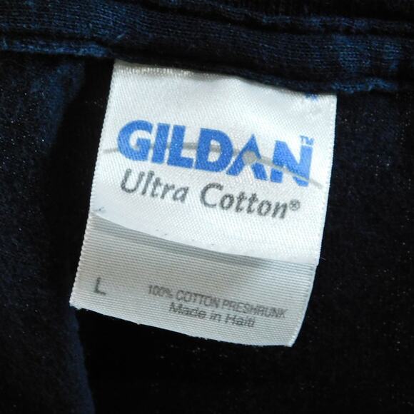 Snap On Tools Logo T Shirt Size L Double Sided Black Red Faded - Picture 3 of 5